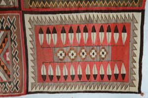 Antique Navajo Rug: 4 in 1 Teec Nos Pos Pictorial : GHT 187 : 64" x 90" - Getzwiller's Nizhoni Ranch Gallery