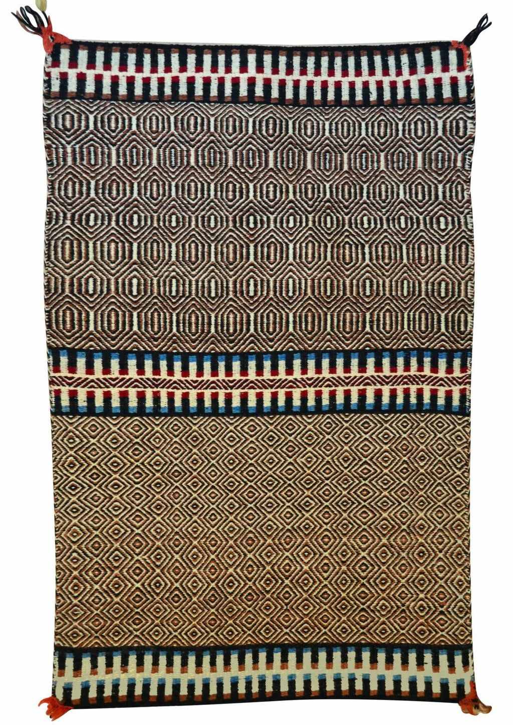Saddle Blanket - Double Twill Navajo Weaving : Historic : GHT 2242 : 32″ x 50″ - Getzwiller's Nizhoni Ranch Gallery