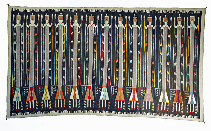 Yei Be Chei Navajo Weaving : Historic : GHT 2283-KS:  69" x 122"  (5'9" x 10'2")