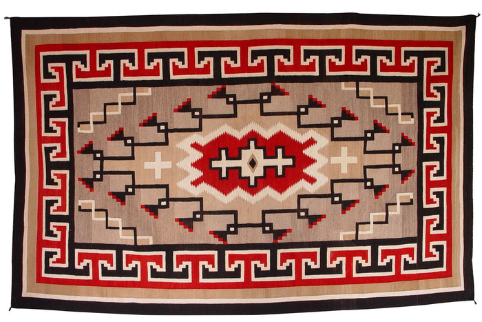 Klagetoh Navajo Weaving : Historic : GHT 995 : 54″ x 89″ : (4'6" x 7'5")