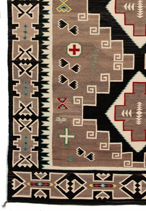 Teec Nos Pos Pictorial Navajo Rug Weaving : Slocum Klah : 24 Cans: PC 14 : 5' x 8'1" - Getzwiller's Nizhoni Ranch Gallery