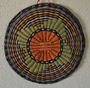Native American Basket : Hopi Wicker Plaque : Basket 16 - Getzwiller's Nizhoni Ranch Gallery