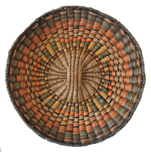 Native American Basket : Hopi Wicker Plaque : Basket 17 - Getzwiller's Nizhoni Ranch Gallery