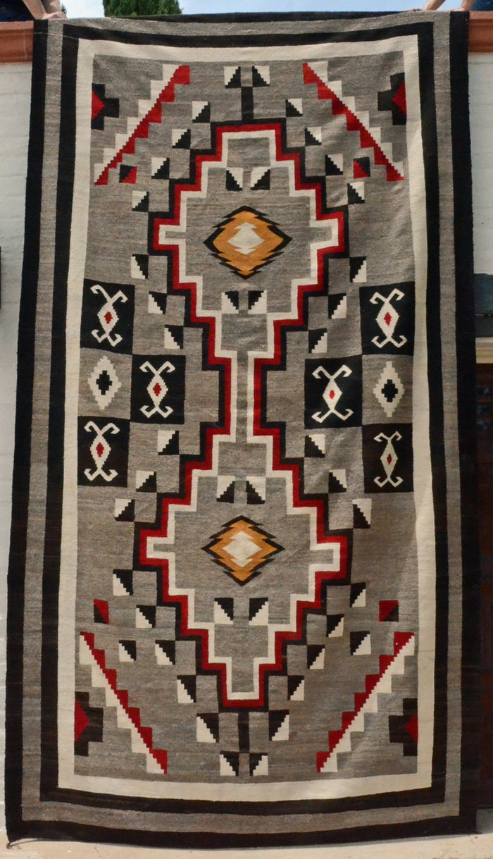 Crystal Navajo Weaving  : Historic : JV 111 : 79" x 144" : ( 6' 7" x 12')