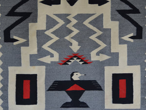 Storm Pictorial : Navajo Weaving  : Historic : JV 124 : 31" x 61" (2'7" x 5'1")