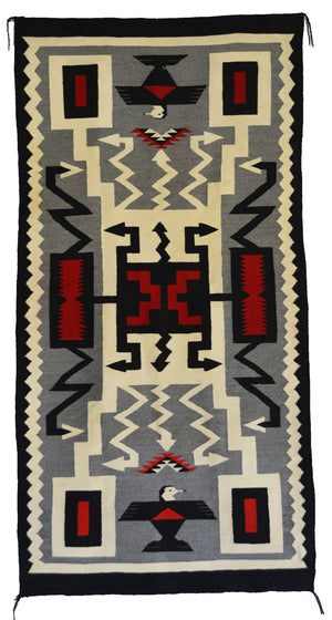 Storm Pictorial : Navajo Weaving  : Historic : JV 124 : 31" x 61" (2'7" x 5'1")