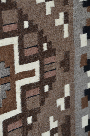 Two Grey Hills Navajo Rug : Helen Bia : Churro 1599 : 39" x 60" - Getzwiller's Nizhoni Ranch Gallery