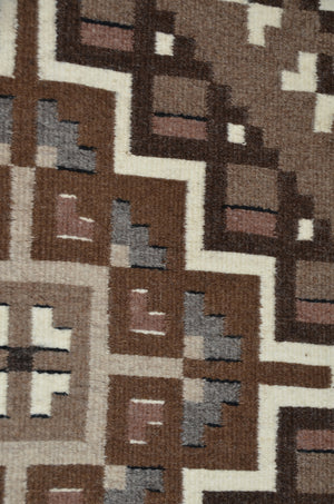 Two Grey Hills Navajo Rug : Helen Bia : Churro 1599 : 39" x 60" - Getzwiller's Nizhoni Ranch Gallery