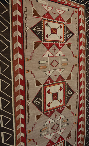 Teec Nos Pos Navajo Weaving : Antique : PC 145  : 40" x 73"
