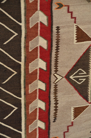 Teec Nos Pos Navajo Weaving : Antique : PC 145  : 40" x 73"