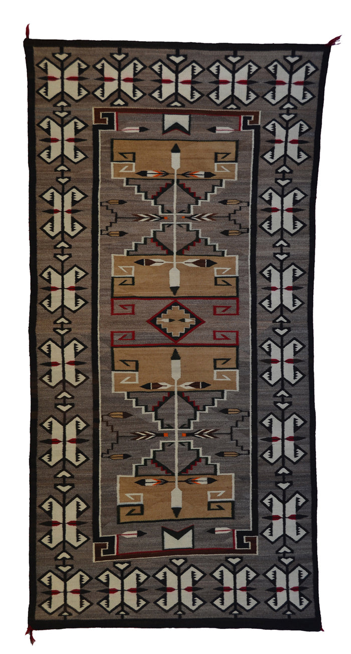 Teec Nos Pos Antique Navajo Rug :  PC 165  : 45" x 94" : (3'9" x 7'10")