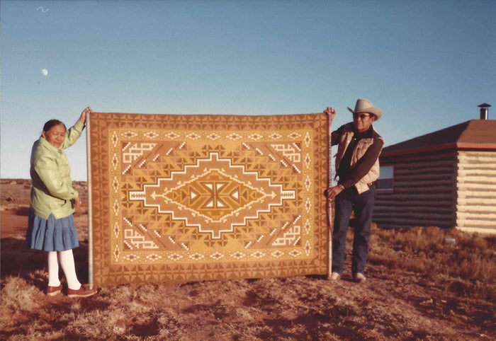 Burntwater Navajo Weaving : Ruth Ann Tracey : PC 271 : 58" x 82"  (4'10" x 6'10")