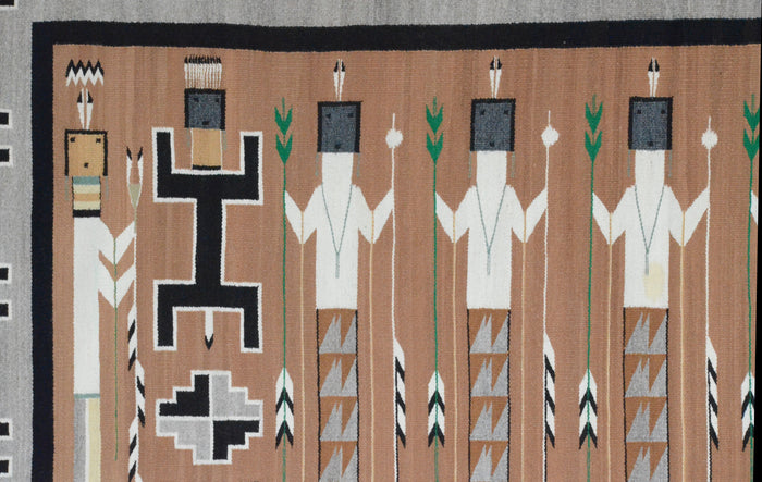 Yei Navajo Weaving : Marie Shirley : PC 272 : 67" x 92" (5'7" x 7'8")
