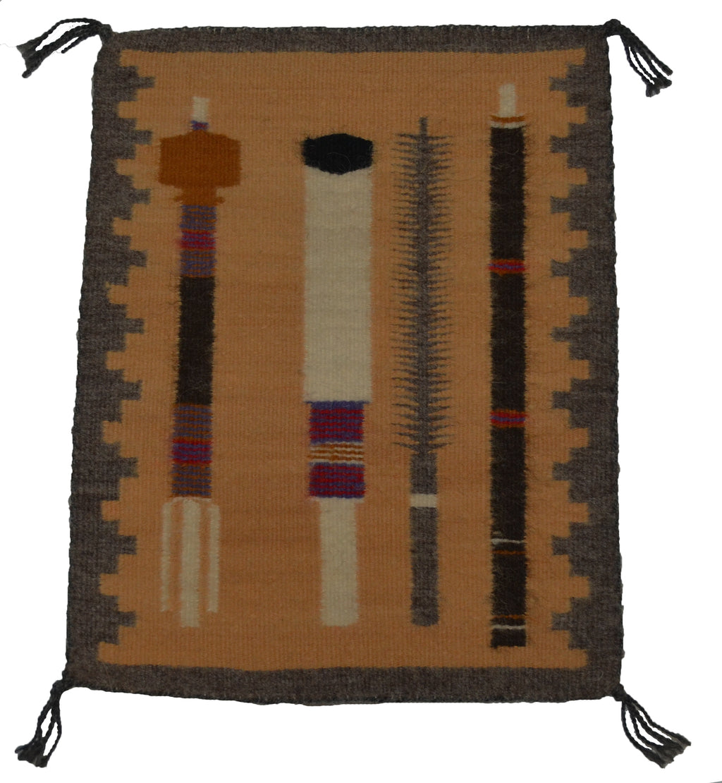 Miniature Crystal Navajo Tapestry : Della Woody : PC 239  : 8" x 10.25"