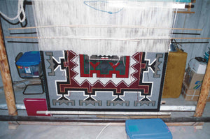 Tree of Life Pictorial Navajo Rug : Berlinda Nez Barber : Churro 174 : 48"  x 72"