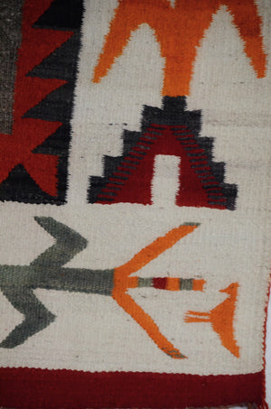 Yei Gallegos Dancer : Historic Navajo Weaving : GHT 2301 - Getzwiller's Nizhoni Ranch Gallery