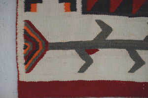 Yei Gallegos Dancer : Historic Navajo Weaving : GHT 2301 - Getzwiller's Nizhoni Ranch Gallery