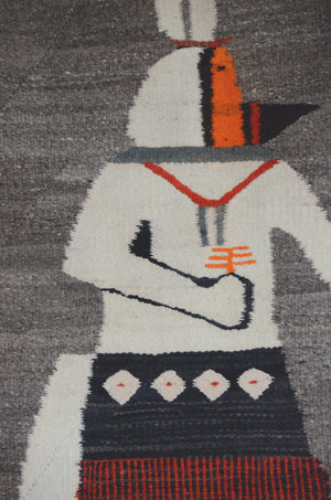 Yei Gallegos Dancer : Historic Navajo Weaving : GHT 2301 - Getzwiller's Nizhoni Ranch Gallery