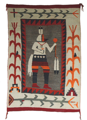 Yei Gallegos Dancer : Historic Navajo Weaving : GHT 2301 - Getzwiller's Nizhoni Ranch Gallery