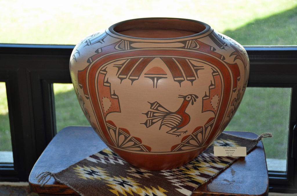 Zia Pueblo Pot : Large Olla:  Ruby Panana: rp 22 - Getzwiller's Nizhoni Ranch Gallery